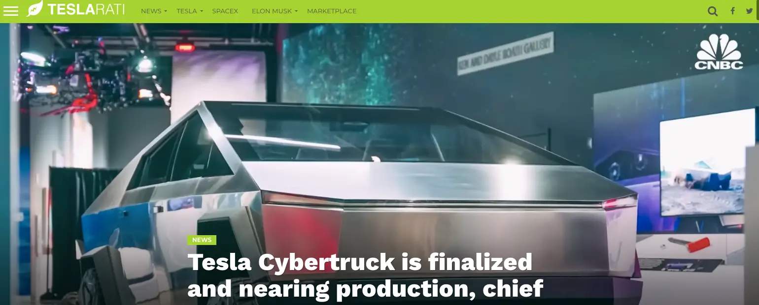特斯拉电动皮卡Cybertruck发布3年后，目前新车已经定型并即将投产