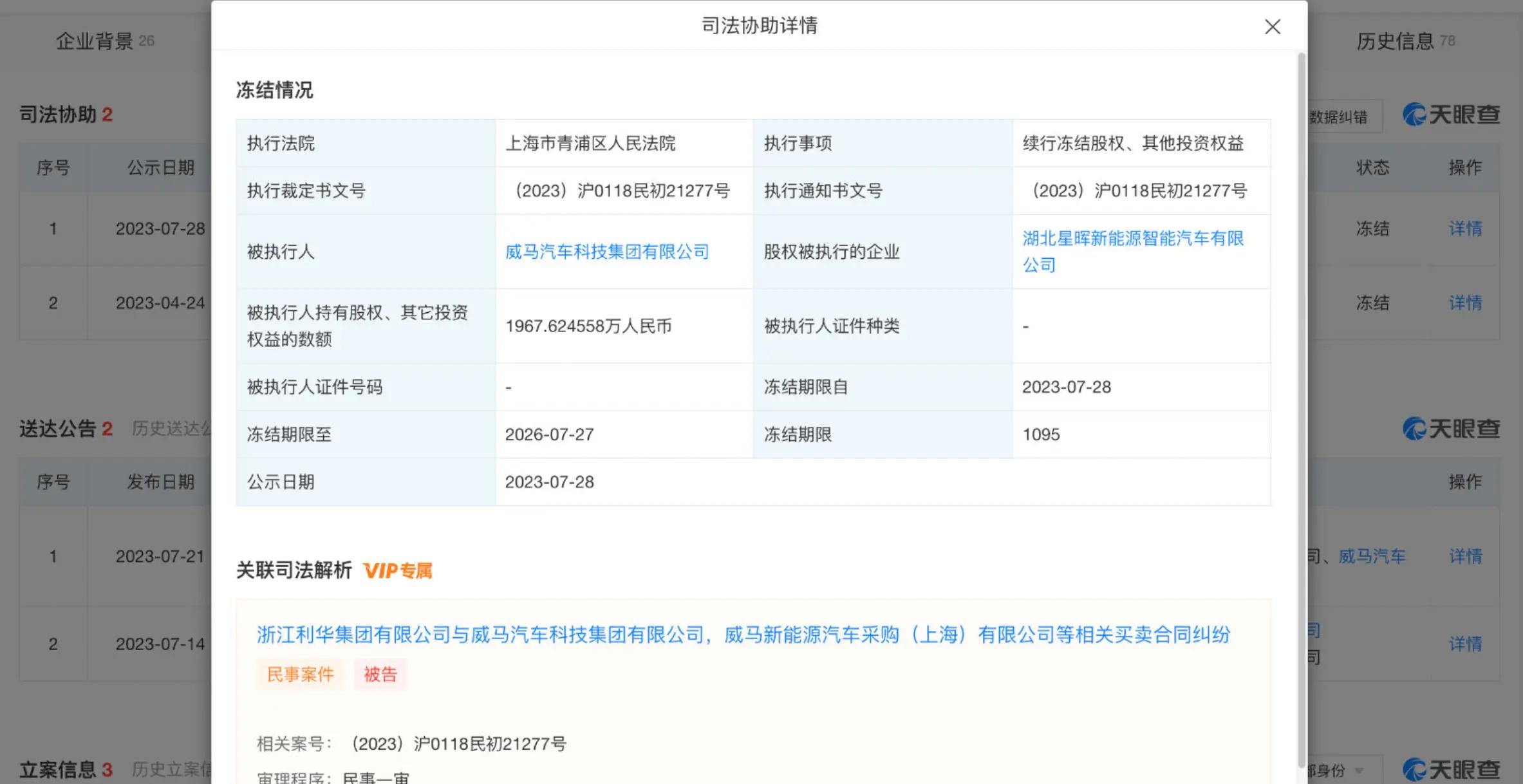 曝光：威马汽车湖北星晖股权遭冻结，恶运连连！