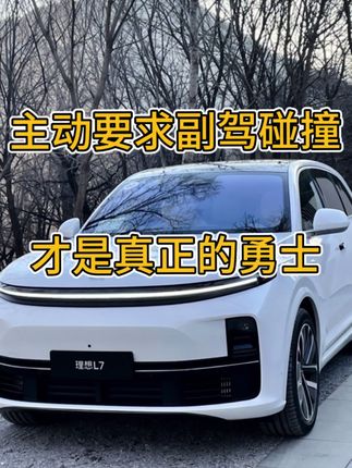 强烈建议各个品牌都像理想一样，主动去把副驾侧也做一下偏置碰撞…也没人冤枉你偷工减料了#懂车帝 #理想L7
