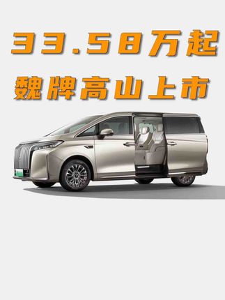 33.58万起！魏牌MPV高山上市 超长滑轨+零重力座椅舒适性拉满
#魏牌高山 #魏牌 #mpv #新能源汽车