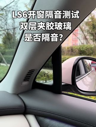 #get你的同款紫薇 LS6开窗隔音测试，双层夹胶玻璃是否隔音？#dou是好车 #智己汽车 #智己ls6上市 #汽车隔音