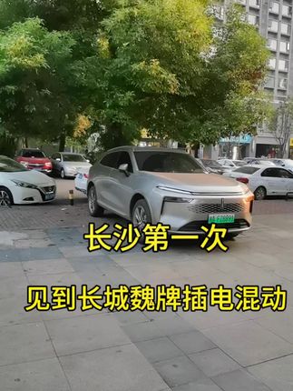 在长沙第一次碰到长城汽车魏牌的插电混动车，比保时捷少见多了！#新能源汽车 #长城汽车 #魏牌新摩卡