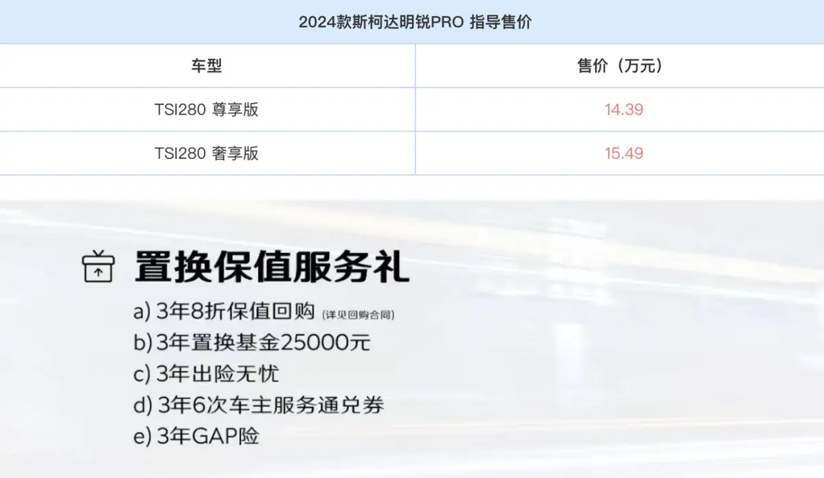 2024款斯柯达明锐PRO上市，售价不变，外观内饰全面升级