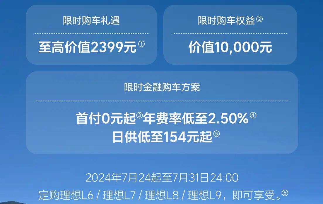 理想L6 L7 L8 L9最新限时购车政策，优惠高达1.23万元！
