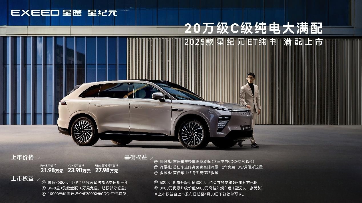 2025款星纪元ET纯电上市：21.98万元起售，重新定义C级SUV新价值标杆