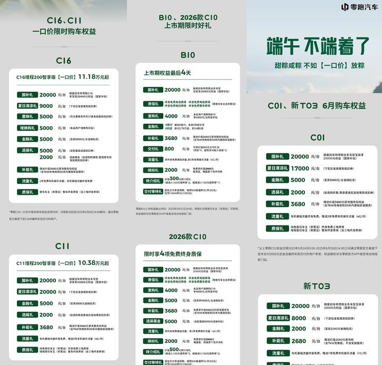 零跑C16限时特惠11.18万起 全系车型推出购车福利