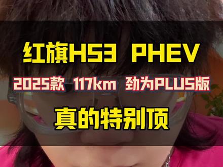红旗HS3 PHEV 2025款 117km 劲为PLUS版真的特别顶#选混动到红旗 #红旗HS3PHEV