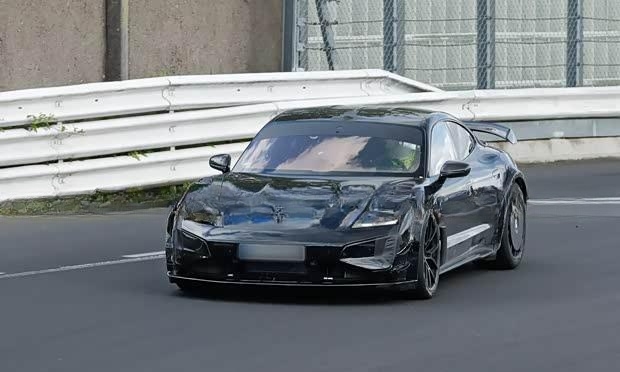 保时捷Taycan Turbo GT暗夜版谍照流出 剑指小米SU7 Ultra性能王座