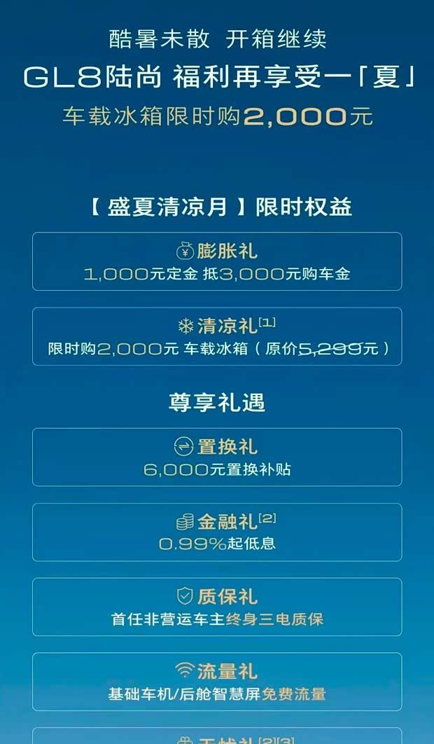 别克GL8陆尚8月限时优惠：千元定金享3000元购车补贴