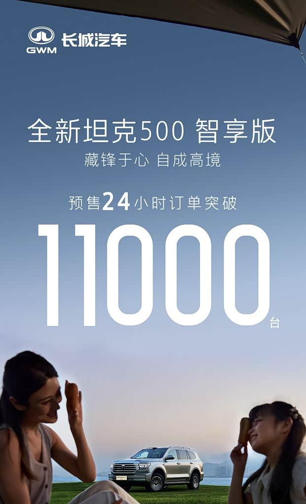 预售火爆！新款坦克500首日订单破万，起售价36万