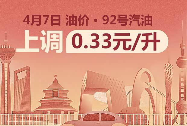 国内油价4月7日24时上调 调控措施延续 92号汽油涨幅收窄