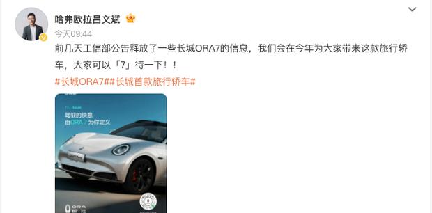 长城ORA7双版本亮相：轿车/旅行齐发，双电机四驱2026年登场