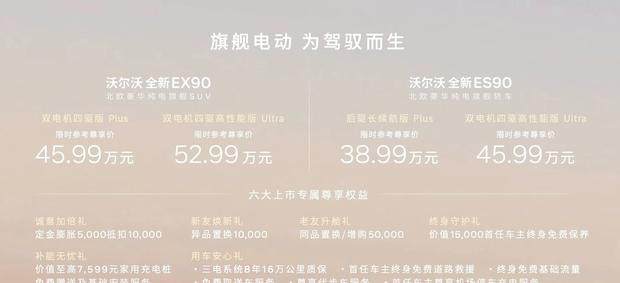 2026粤港澳大湾区车展：沃尔沃EX90/ES90上市，起售价38.99万