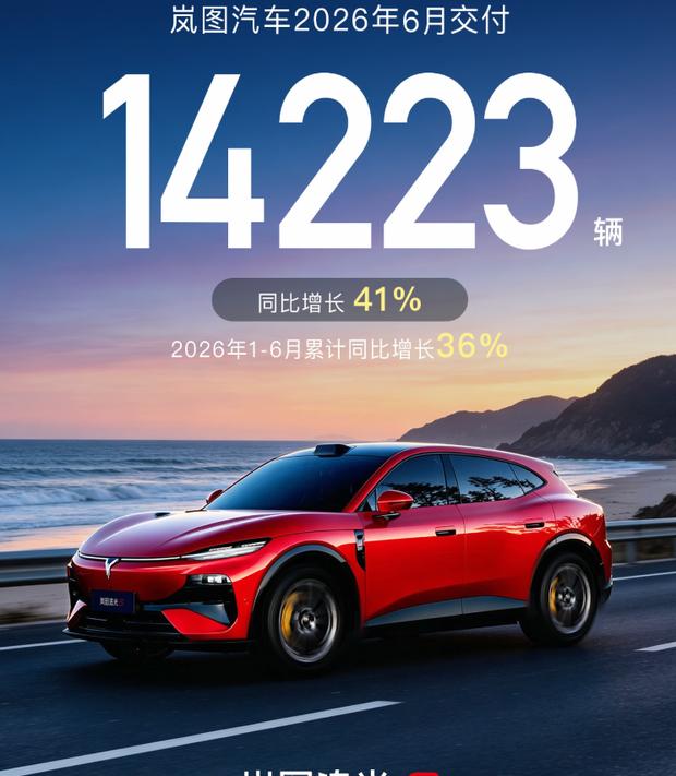 岚图6月劲销14223辆，追光S将于7月下旬开启预售