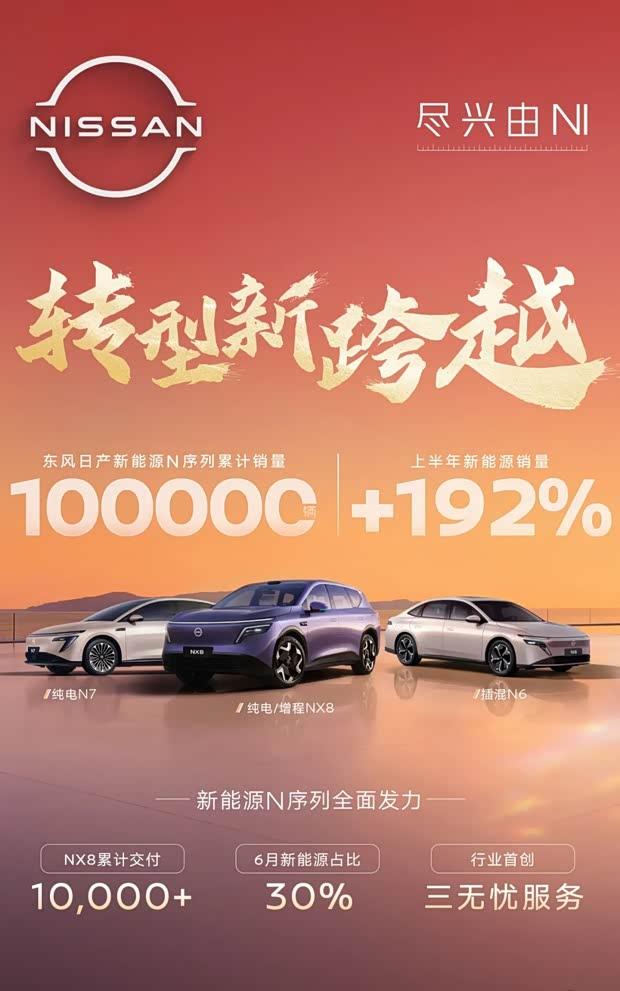 东风日产新能源N序列破10万销量，天籁·鸿蒙版限时12.99万起