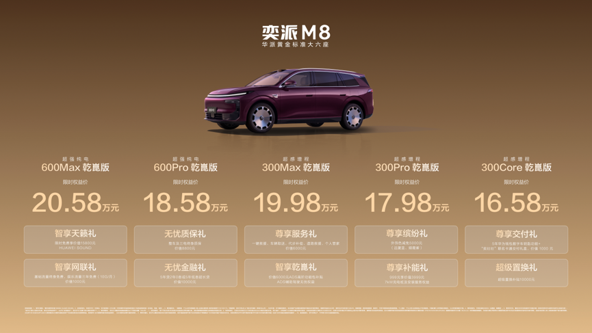 16.58万起，东风奕派M8上市，”华派黄金标准”重塑大六座价值锚点